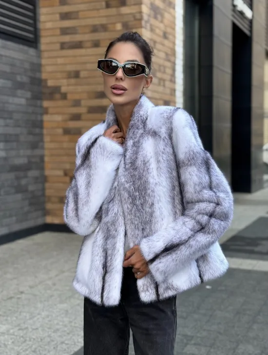 Меховая куртка из норковой крестовки