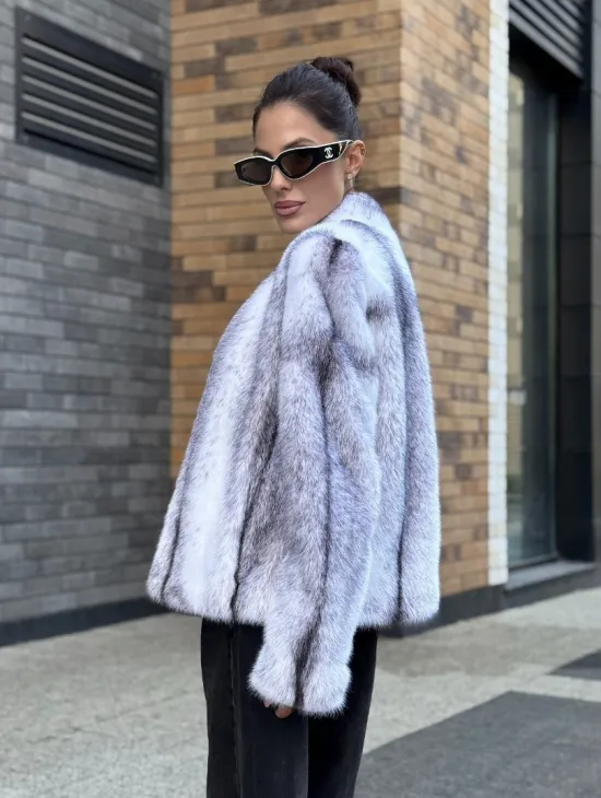 Меховая куртка из норковой крестовки