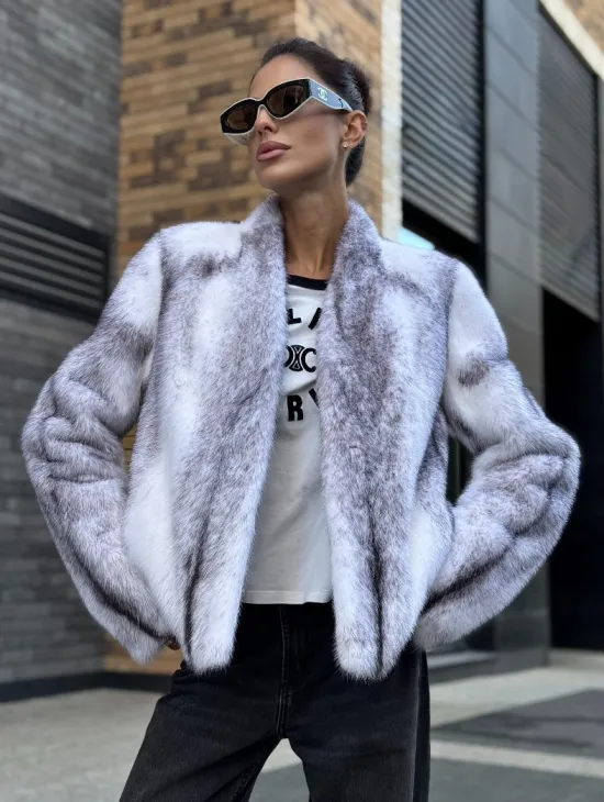 Меховая куртка из норковой крестовки