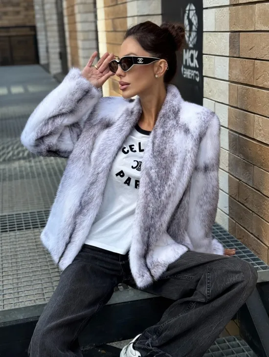 Меховая куртка из норковой крестовки