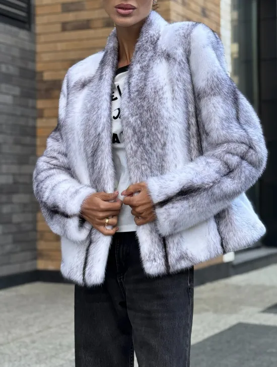 Меховая куртка из норковой крестовки