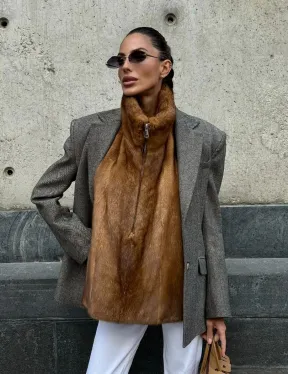 Меховая манишка из норки