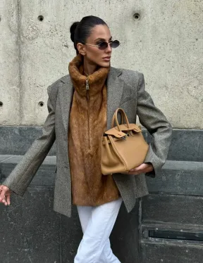 Меховая манишка из норки