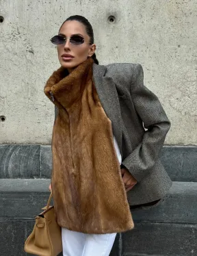 Меховая манишка из норки