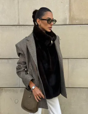 Норковая манишка женская