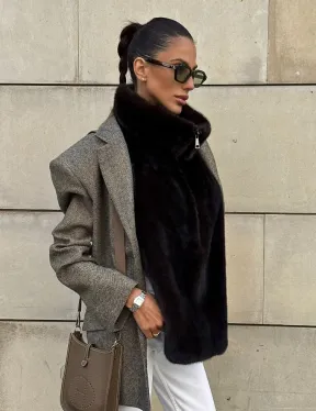 Норковая манишка женская