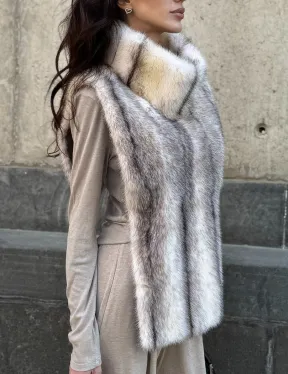 Женская манишка из норки крестовки