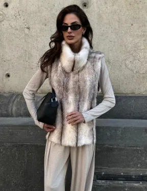 Женская манишка из норки крестовки