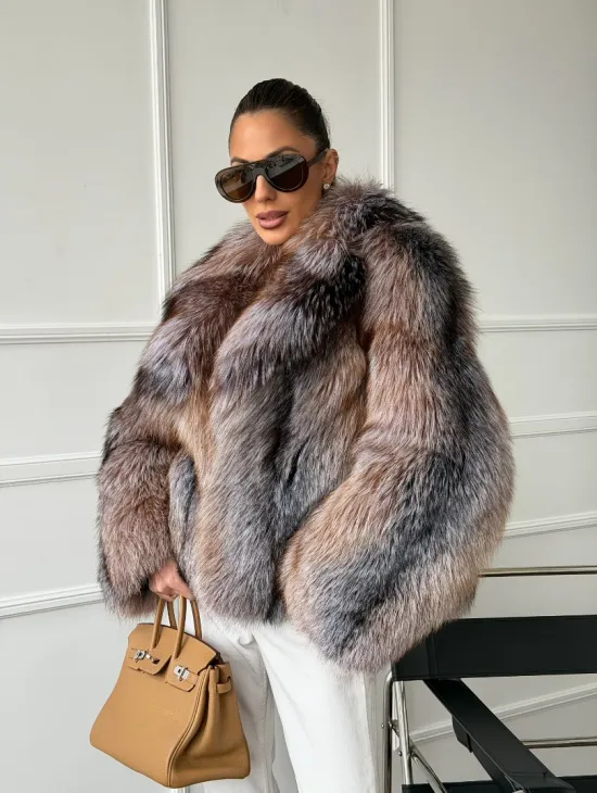 Полушубок из чернобурки