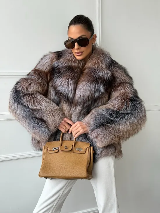 Полушубок из чернобурки