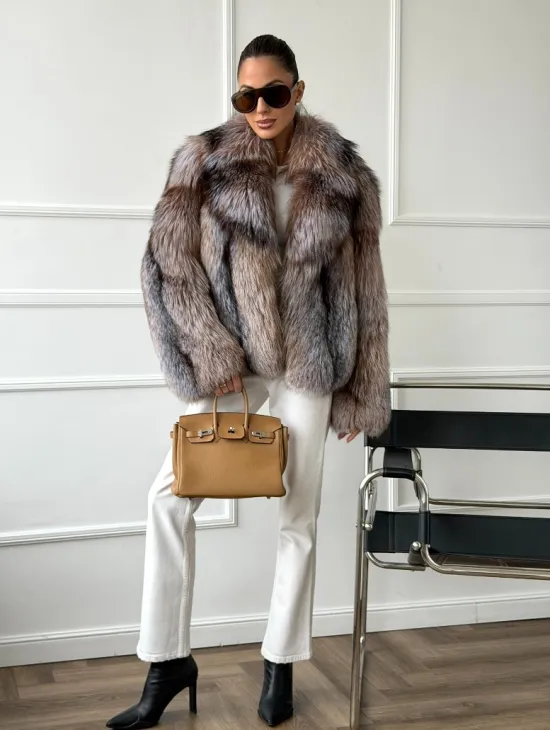 Полушубок из чернобурки