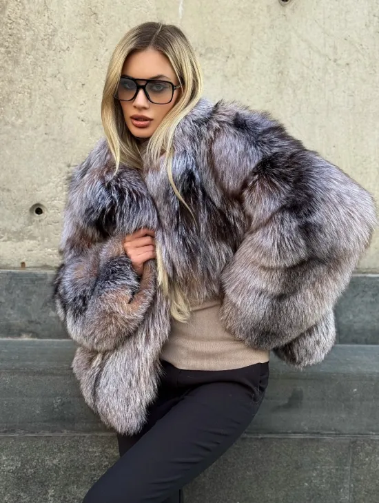 Полушубок из чернобурки