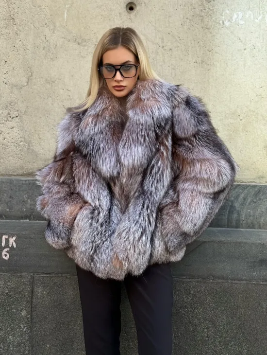 Полушубок из чернобурки