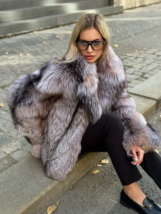 Полушубок из чернобурки