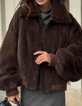 Норковая шуба - бомбер