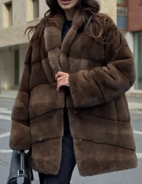 Шуба норковая коричневая