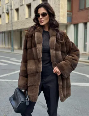 Шуба норковая коричневая