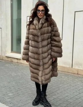 Шуба из натуральной куницы