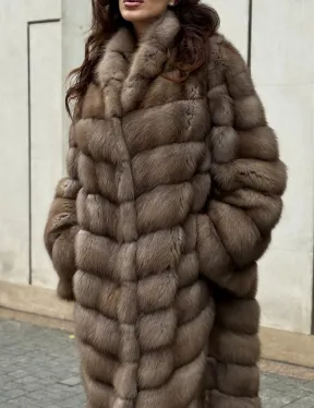 Шуба из натуральной куницы