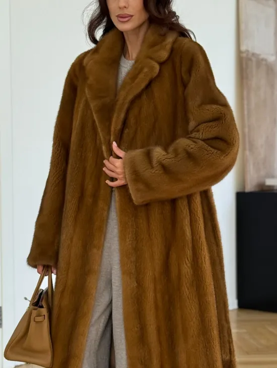 Шуба норковая золотая