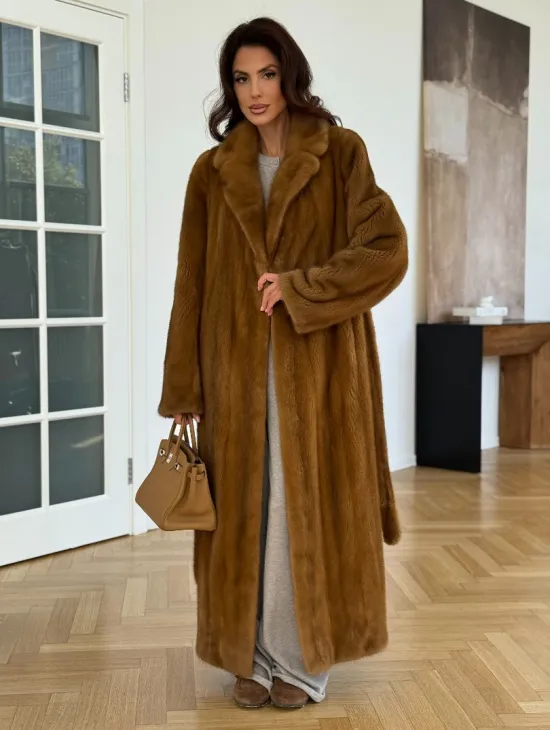 Шуба норковая золотая