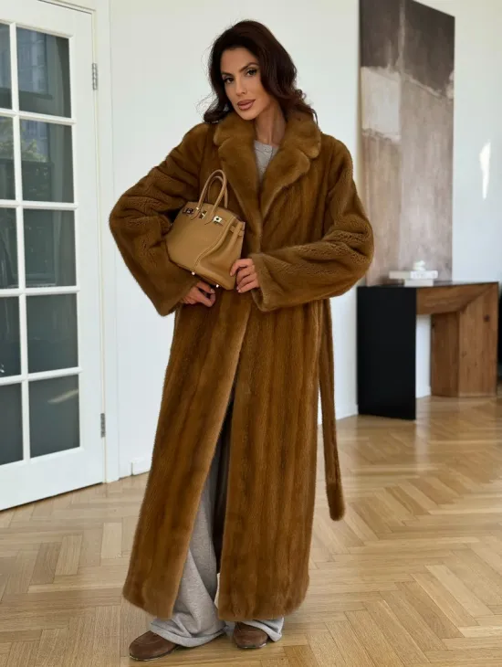 Шуба норковая золотая