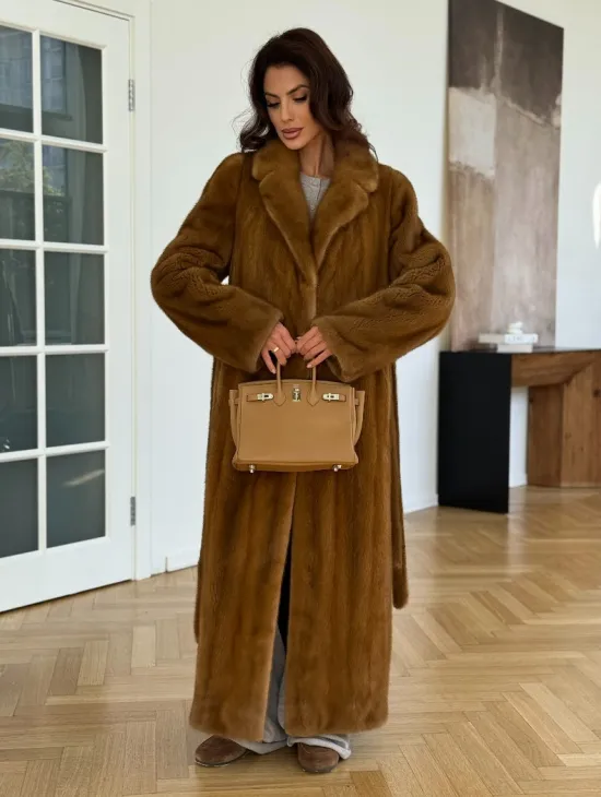 Шуба норковая золотая