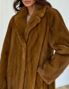 Шуба норковая золотая