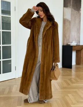 Шуба норковая золотая