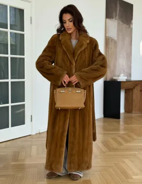 Шуба норковая золотая