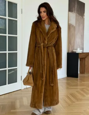 Шуба норковая золотая