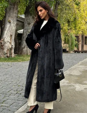 Черная норковая шуба
