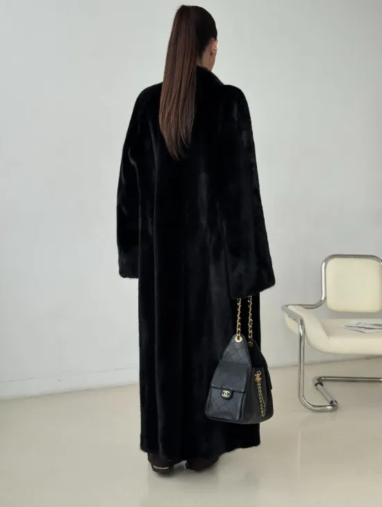 Длинная норковая шуба BLACKGLAMA