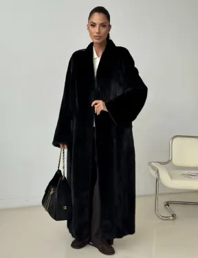 Длинная норковая шуба BLACKGLAMA