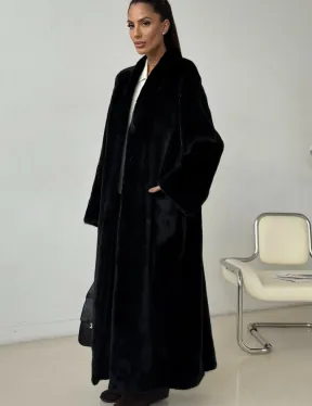 Длинная норковая шуба BLACKGLAMA