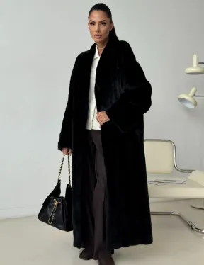 Длинная норковая шуба BLACKGLAMA