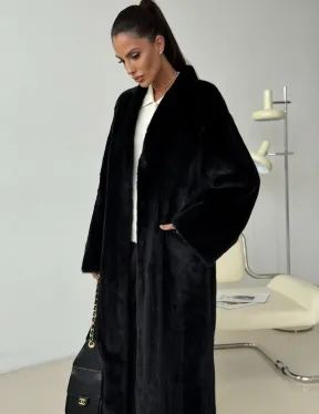 Длинная норковая шуба BLACKGLAMA