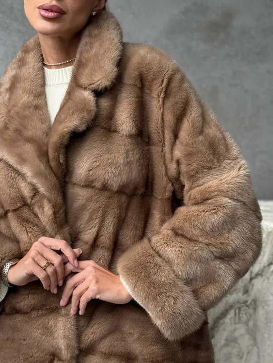 Норковая автоледи - цвет пастель