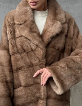 Норковая автоледи - цвет пастель