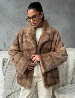 Норковая автоледи - цвет пастель