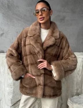 Норковая автоледи - цвет пастель