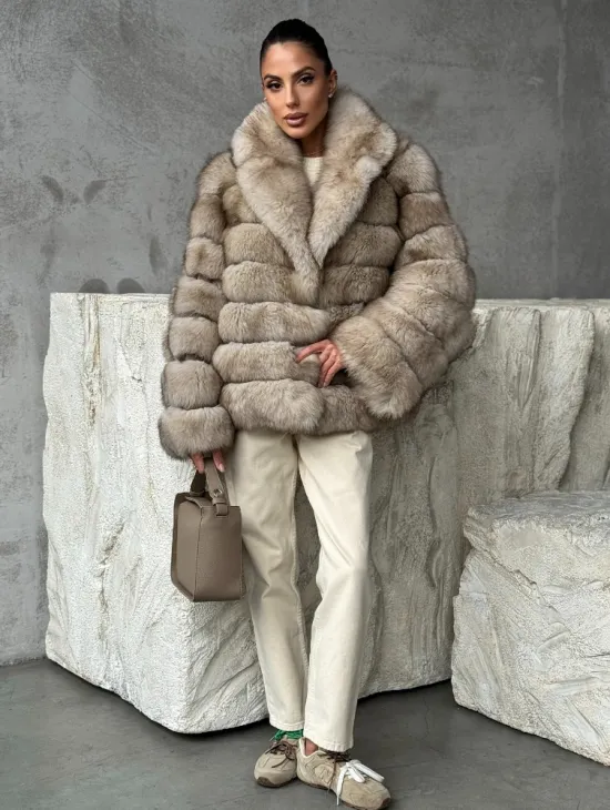 Шуба из песца