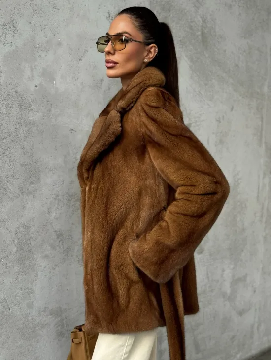 Шуба золотая - норковая