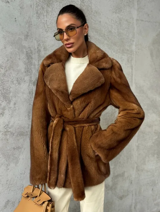 Шуба золотая - норковая