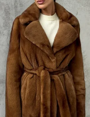 Шуба золотая - норковая