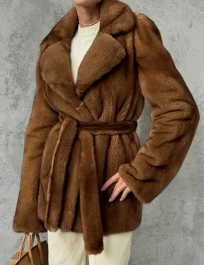 Шуба золотая - норковая