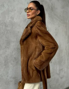 Шуба золотая - норковая