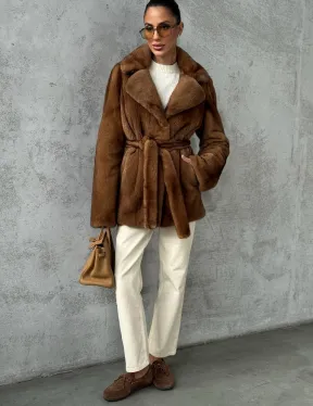 Шуба золотая - норковая