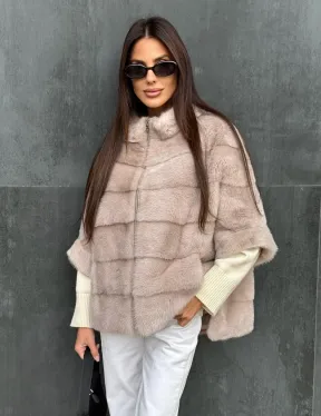 Кофта на молнии из меха норки