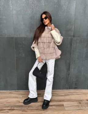 Кофта на молнии из меха норки